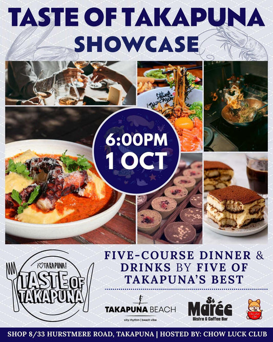 Takapuna Restaurant Month: Taste of Takapuna Showcase on Wed 1st Oct 2025